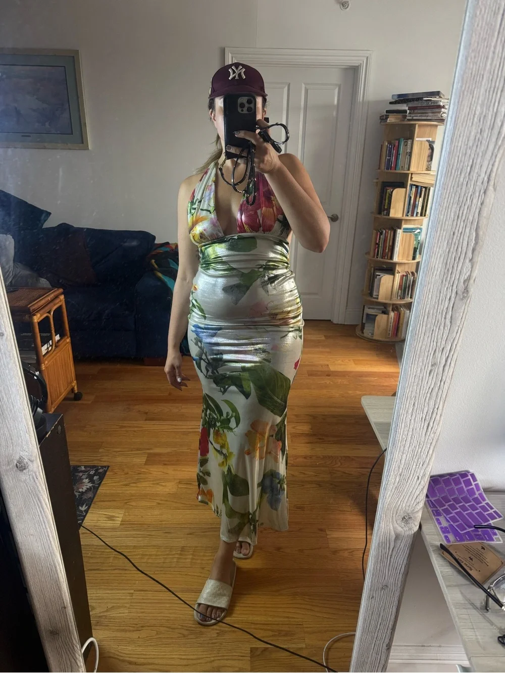 MadRag Floral Halter Maxi Dress floral M/L